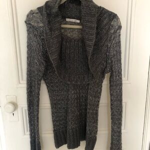 Dynamite Charcoal Cowl Neck Sweater